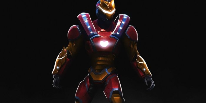 1224x1224 Desktop wallpaper fortnite, video game, iron-man skin, art, hd image