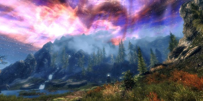 1920x1080 Amazing sky in The Elder Scrolls V: Skyrim wallpaper - Game