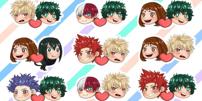 1920x1080 BNHA Shipping Character OTP Stickers