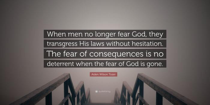 3840x2160 Aiden Wilson Tozer Quote: “When men no longer fear God, they