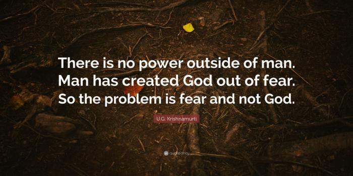 3840x2160 U.G. Krishnamurti Quote: “There is no power outside of man. Man has