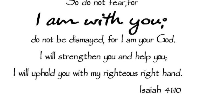1002x1002 Amazon.com: So Do Not Fear for I Am with You Isaiah 41:10 Wall Art
