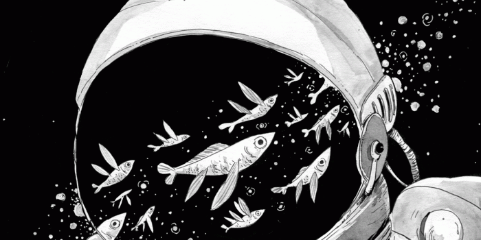 1228x1920 Astronauts (by Mika Takahashi) | Arte | Space illustration