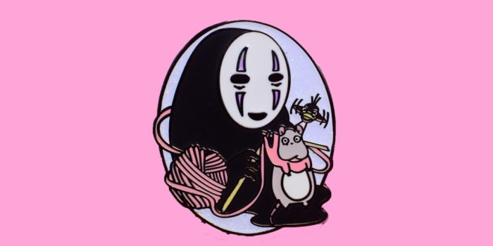 1024x1024 Knitting No Face Hard Enamel Pin in 2019 | Studio Ghibli | Cute pins