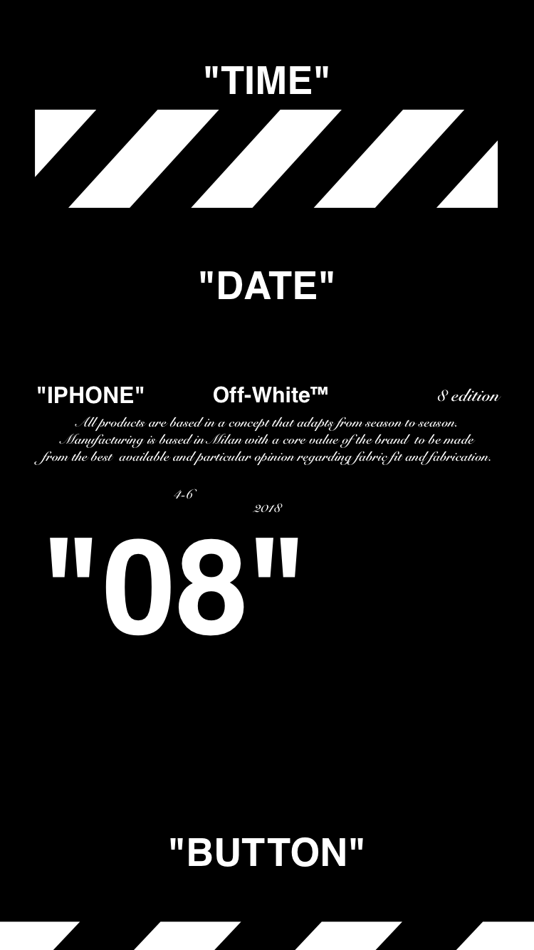 750x1334 Off-White™“IPHONE” ”8” “WALLPAPER” ”壁紙“ “OFFWHITE” 18/4/10-11
