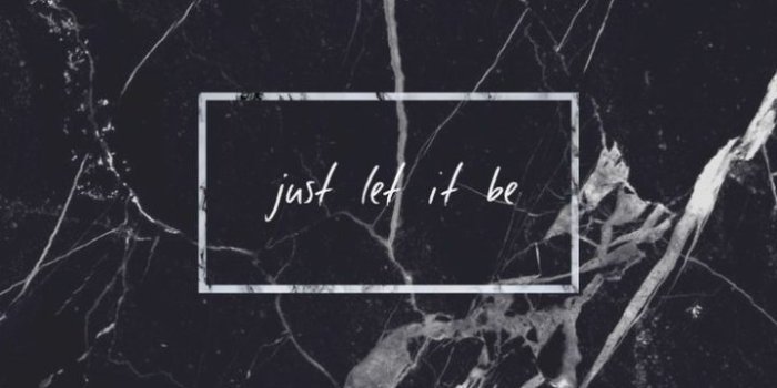 720x1358 Android Wallpaper - Black marble Just let it be Quote Grunge Tumblr