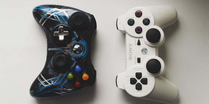 2560x1440 DualShock, gamepad, Xbox 360, Playstation 3, xbox controller, game