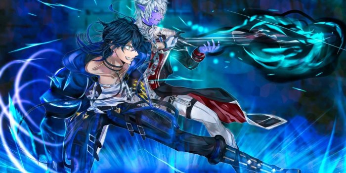 1366x768 Download 1366x768 Ezekiel, Dimael, King's Raid, Fight, Magic, Anime