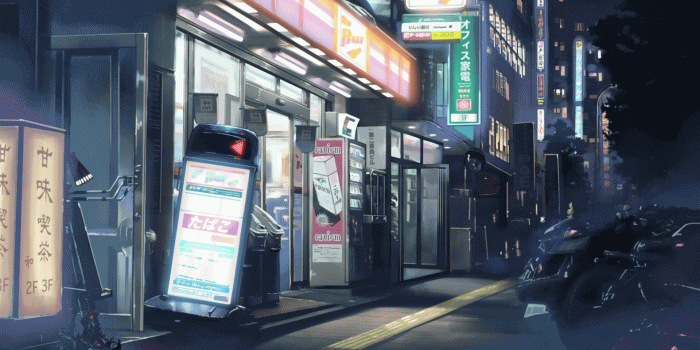 1920x1080 Japan streets Makoto Shinkai 5 Centimeters Per Second shop