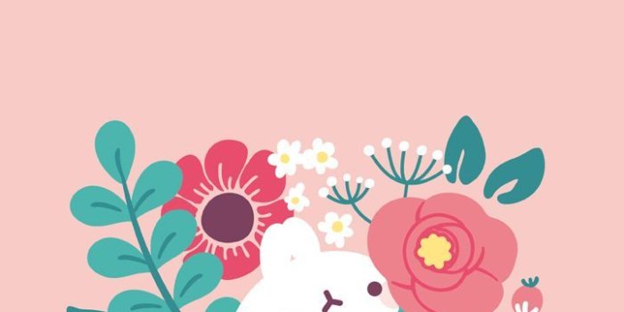 720x1280 Molang spring flowers wallpaper | Wallpaper: Kawaii in 2019 | Cute