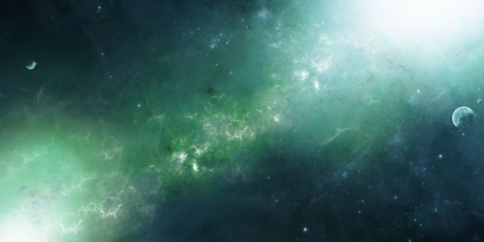 2560x1440 Green Nebula ❤ 4K HD Desktop Wallpaper for 4K Ultra HD TV • Wide