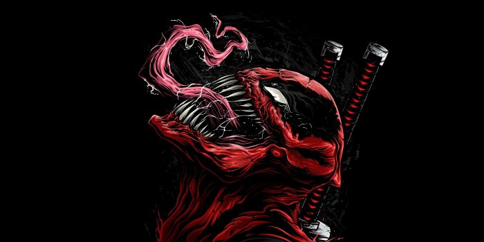 3840x2160 Wallpaper Venom, Deadpool, Crossover, 4K, Black/Dark, #16068