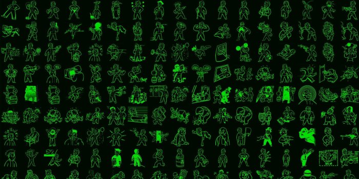 2339x1457 Vault Boy, in Green. | Fallout | Fallout wallpaper, Home decor, Fallout