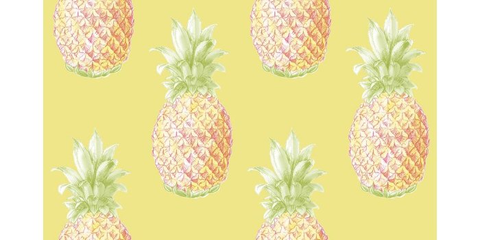 1000x1000 Copacabana Yellow Pineapple Wallpaper 2744-24138 - Pineapple (#44264