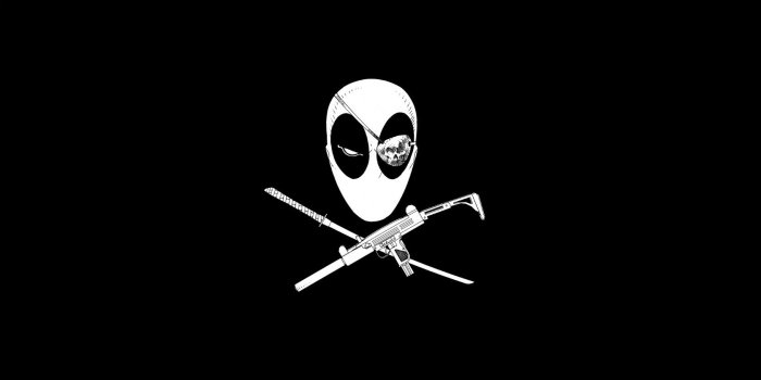 1680x1050 Deadpool Pirate BW Black HD wallpaper | anime | Wallpaper Better