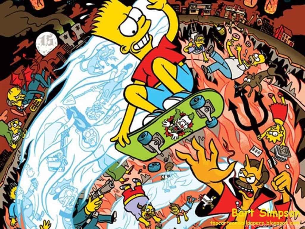 1024x768 Bart Simpson Skateboard Wallpapers - Top Free Bart Simpson