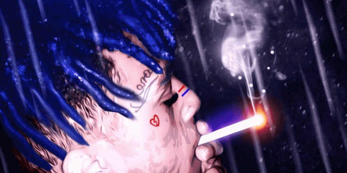 1242x2208 XXXTENTACION Blue Hair Wallpapers
