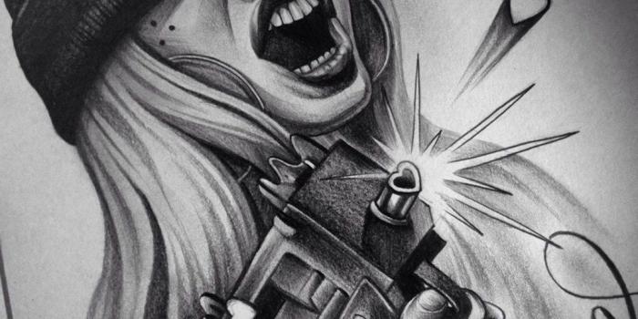 1024x1023 Gangster Girl Drawings at PaintingValley.com | Explore collection of