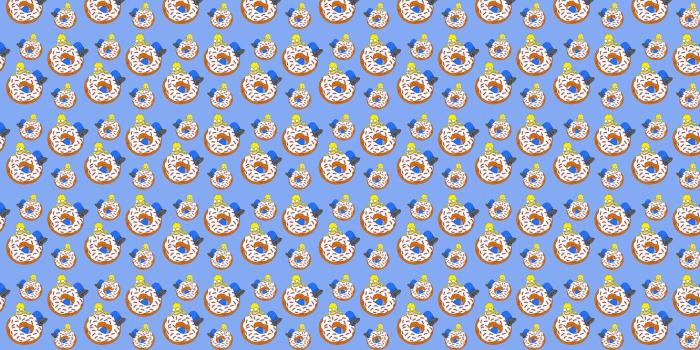 1332x850 Wallpaper white, blue, yellow, food, The simpsons, large, Homer
