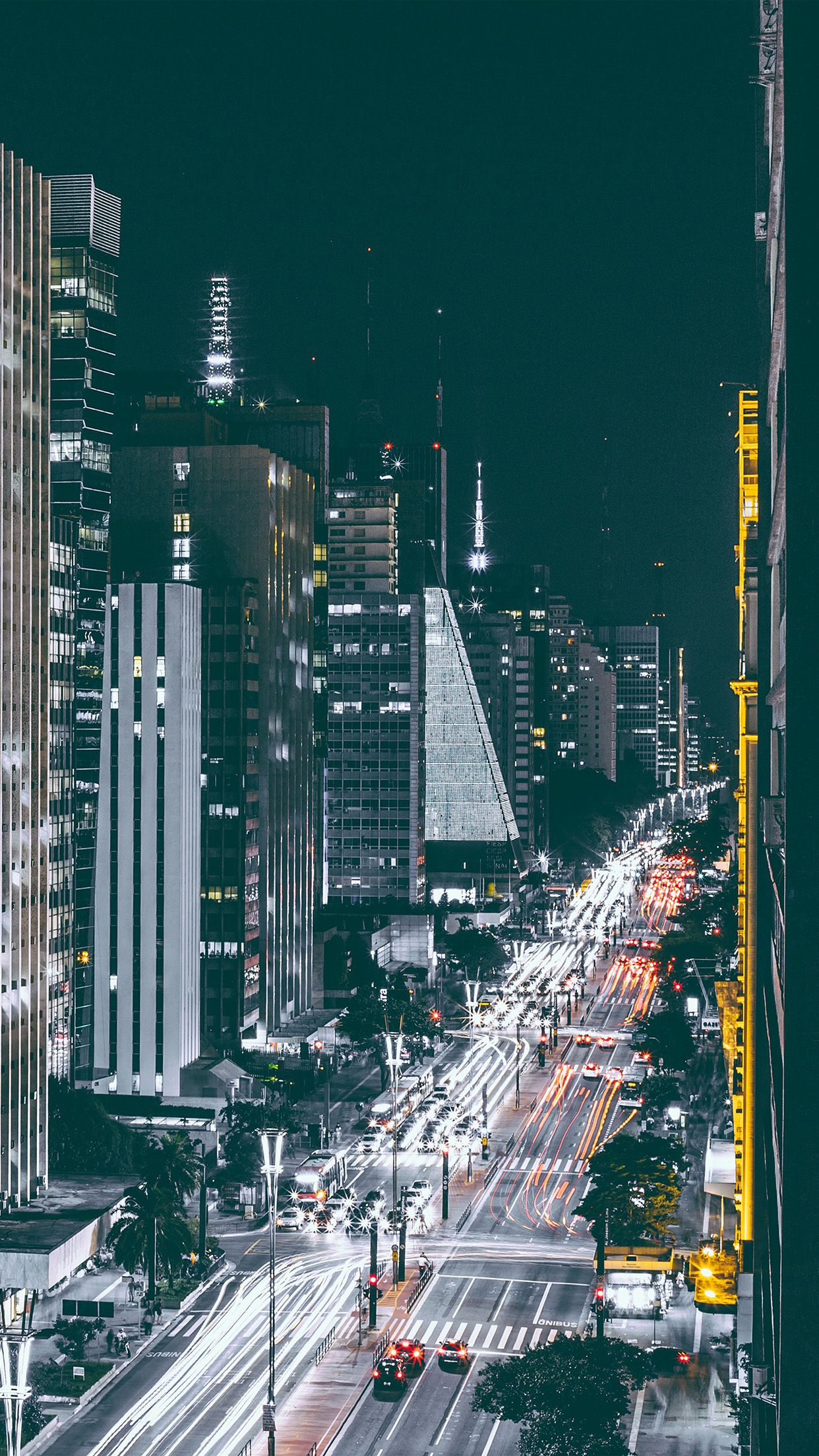 1242x2208 City Night View Urban Street Android wallpaper - Android HD wallpapers