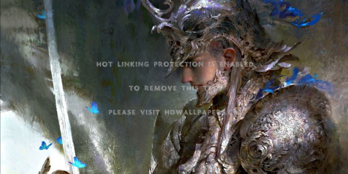 2000x1700 silver knight butterfly armor fantasy huang