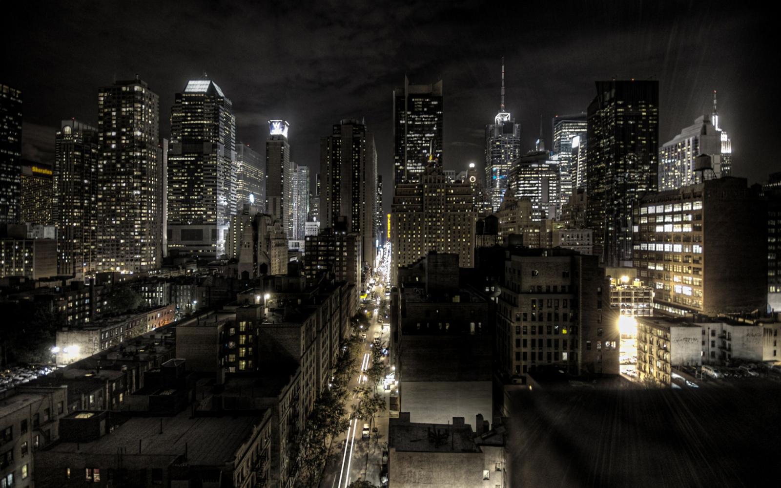 2560x1599 New York City Skyscrapers Night View widescreen wallpaper | Wide