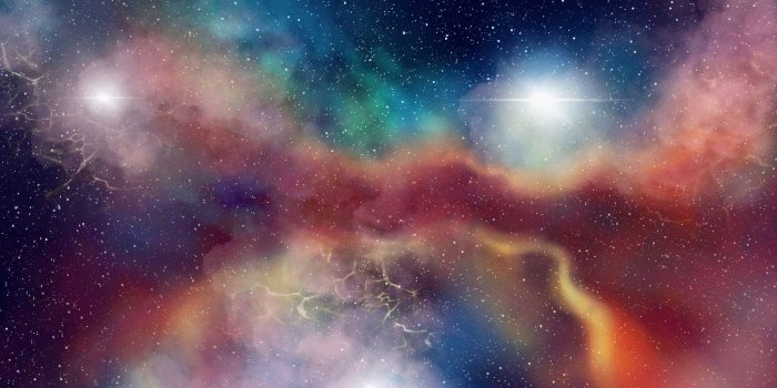 2048x1152 Download 2048x1152 wallpaper galaxy, stars, clouds, space, colorful