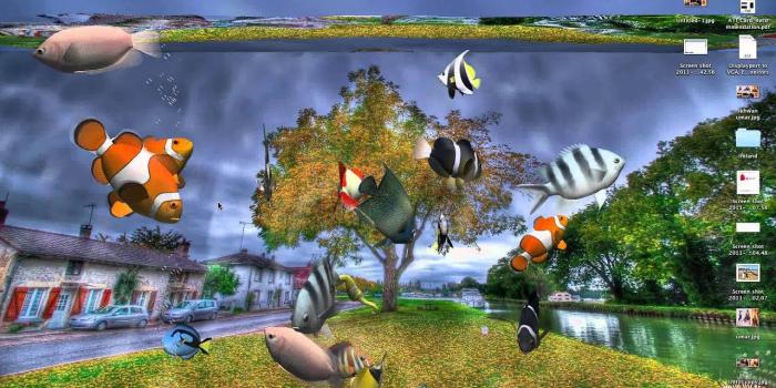 1280x720 Desktop Aquarium 3D Live Wallpaper on Imac