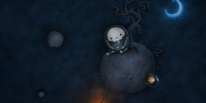 1332x850 Wallpaper tree, planet, Halloween, pumpkin, laptop, scary, Halloween