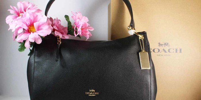 1280x1024 Coach Mia Shoulder Bag Black Pebble Leather 230921JAX / F28966