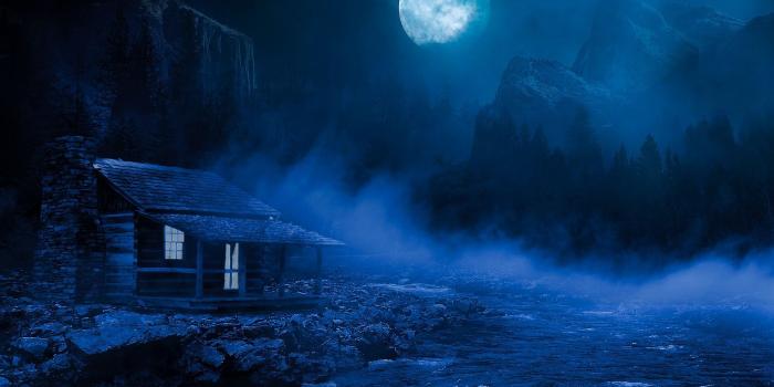 1920x1080 River House Fog and Moon Night View Wallpaper - Wallpaper Stream
