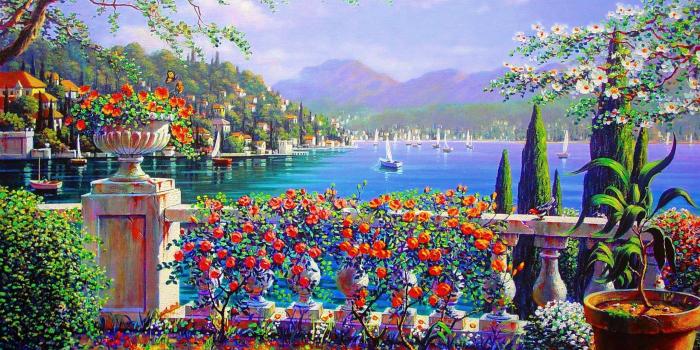 2560x1600 2560x1600 Vivid Terrace Bellagio Italy desktop PC and Mac wallpaper