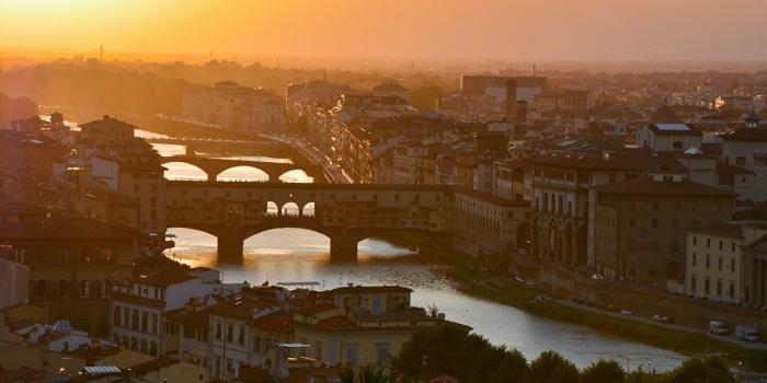 1280x853 Desktop Wallpapers Florence Italy Arno river Bridges sunrise and