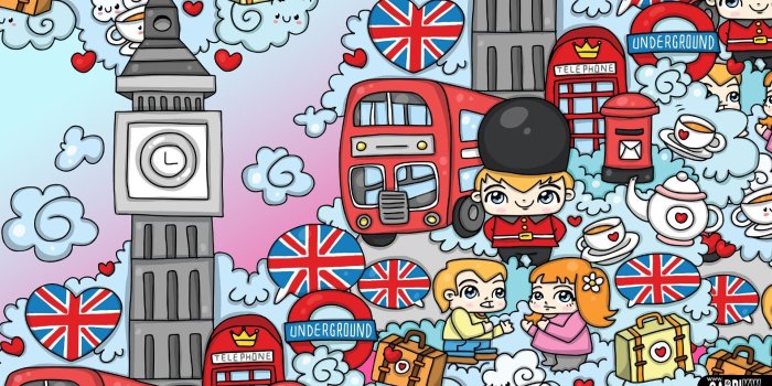 1920x1080 ♥ Kawaii London ♥ Cute Doodles and Kawaii Graffiti by Garbi KW