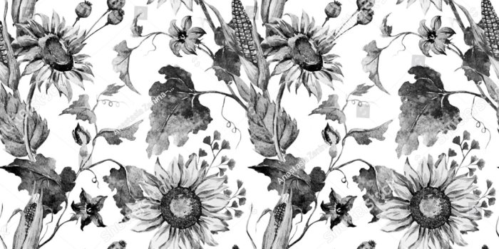 1500x1600 Black and white sunflower wallpaper Gallery