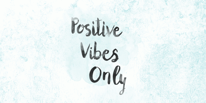 2560x1440 Mint white watercolour Positive Vibes Only desktop wallpaper
