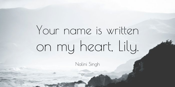 3840x2160 Nalini Singh Quote: “Your name is written on my heart, Lily.” (7
