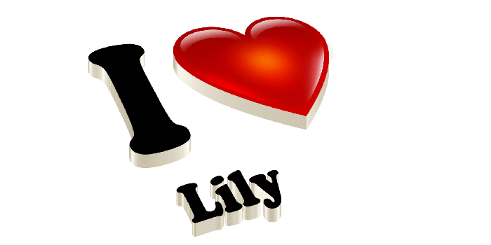 1920x1200 Lily Heart Name Transparent PNG