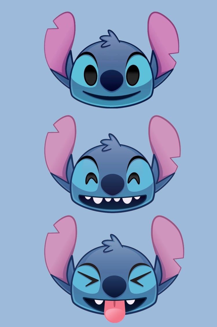 750x1129 Stitch Emoji Lockscreen shared by @princesserislockscreen