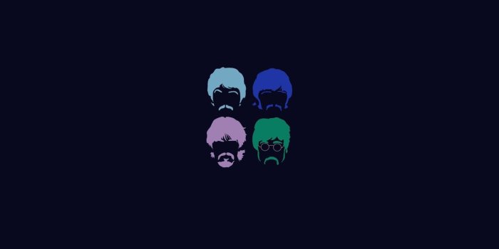 1332x850 Wallpaper background, minimalism, group, four, The Beatles, the