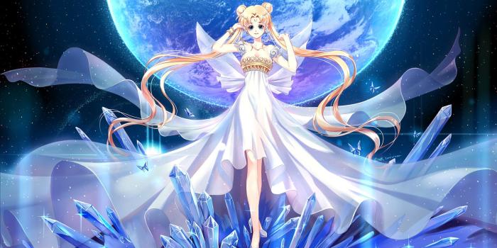 1920x1080 Sailor Moon digital wallpaper, Sailor Moon, princess, crystal , Moon