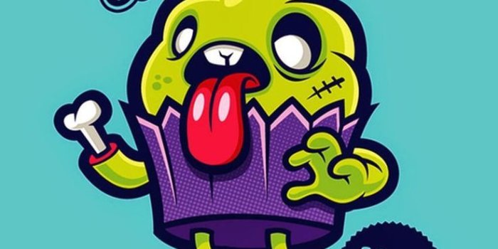 736x1389 Zombie kawaii food wallpaper