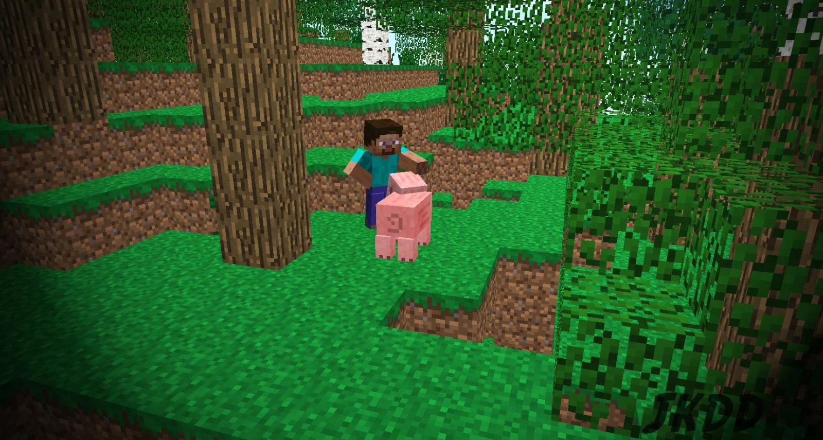 1720x920 Steve and his Pig - Minecraft Wallpaper - Wallpapers and art - Mine
