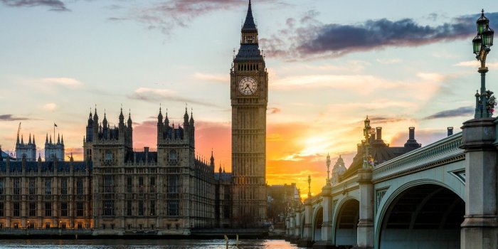 1920x1200 Download wallpapers Big Ben, London, sunset, old chapel, Thames