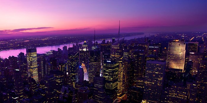 2560x1440 Cool City Sunset wallpaper