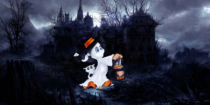1920x1080 Halloween Ghost Background Wallpaper 34700 - Baltana