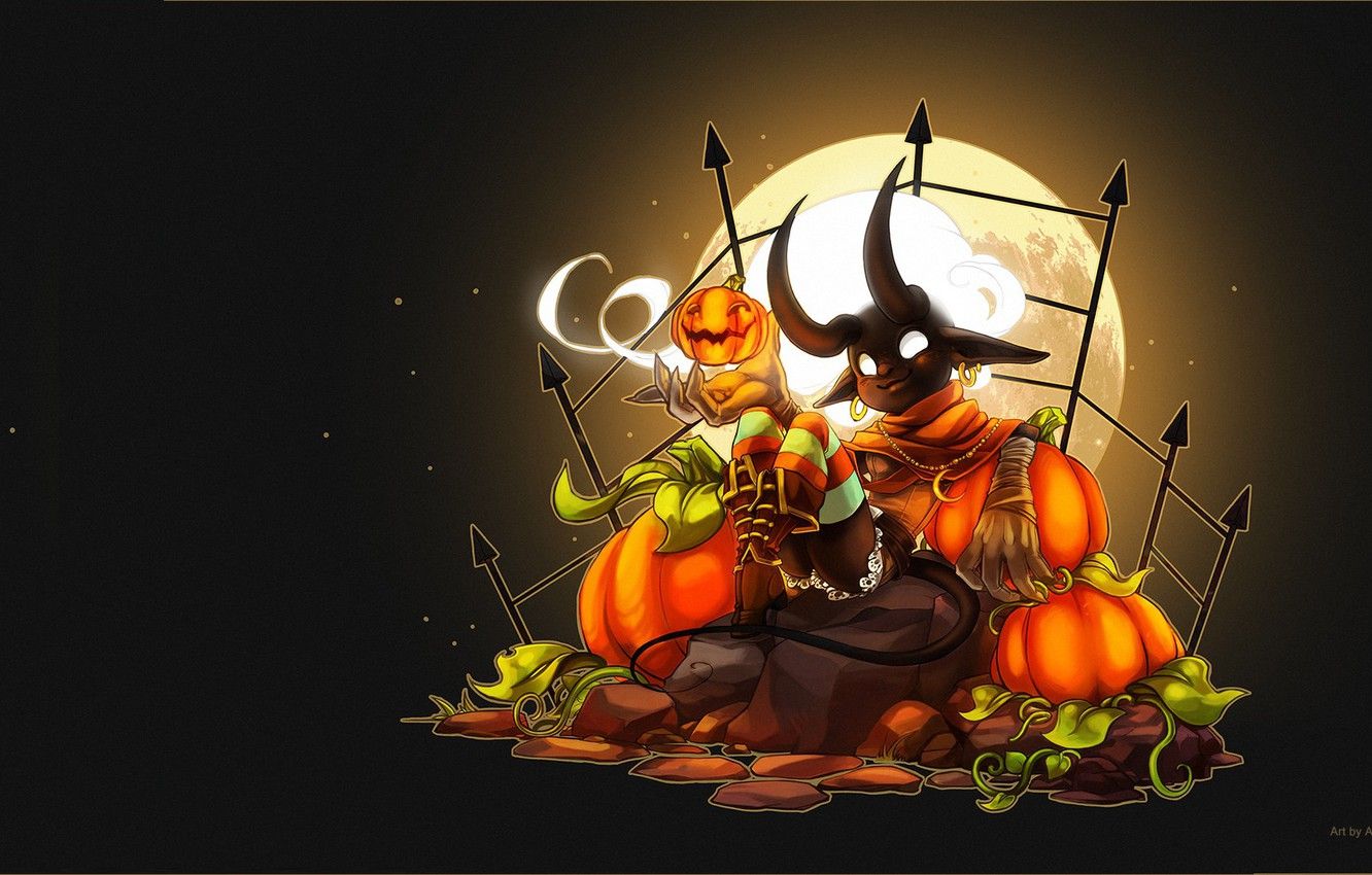 1332x850 Wallpaper fantasy, art, Halloween, & Halloween Loading Screen