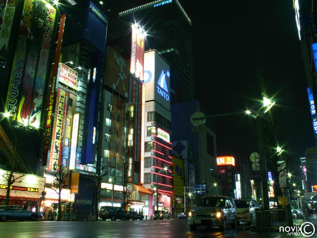 1024x768 Akihabara - Night WPver by novix