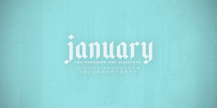 2880x1800 January 2017 Desktop Calendar Wallpaper | Paper Leaf