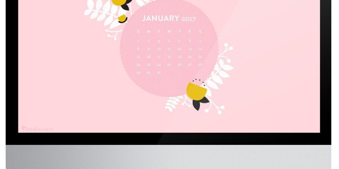 1500x1500 January 2017 Calendar Wallpaper - Sarah Hearts